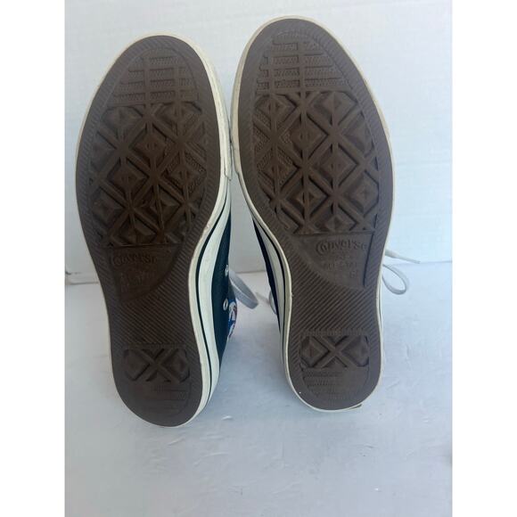 Converse Chuck Taylor All Star High Top Leather Black/White Lace Up Sneakers 8.5 - Picture 11 of 12